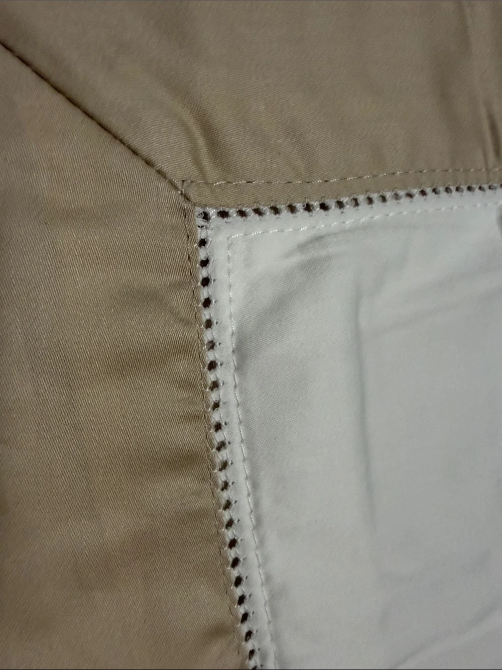 Ralph Lauren Cream Border White Sateen European Sham